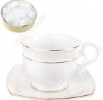 Чай-12пр 280мл (чашка-бутон,блюдце квадр) п/у