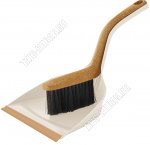 Набор .Совок мягк.кром 24х15см +Щётка-сметка L10см,ворс h5см,вертик.руч.21см,сливочн.бук, Svip (8)