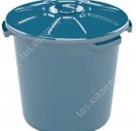 Бак для мусора 60л синий/серый (5)
