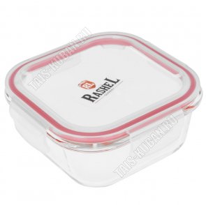 Контейнер д/продуктов,квадратный 0,52л 13х13 h6см (12) 