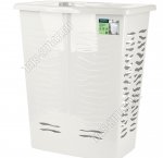 Корзина д/белья 60л с крыш,белое облако, прям (48х34 h60см) (6)