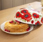 Маки Блюдо для блинов d24см с крышкой, п/у